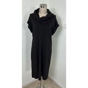 AKRIS Punto Cowl Neck Wool Dress Brown Short Sleeve Size‎ 10 Thanksgiving